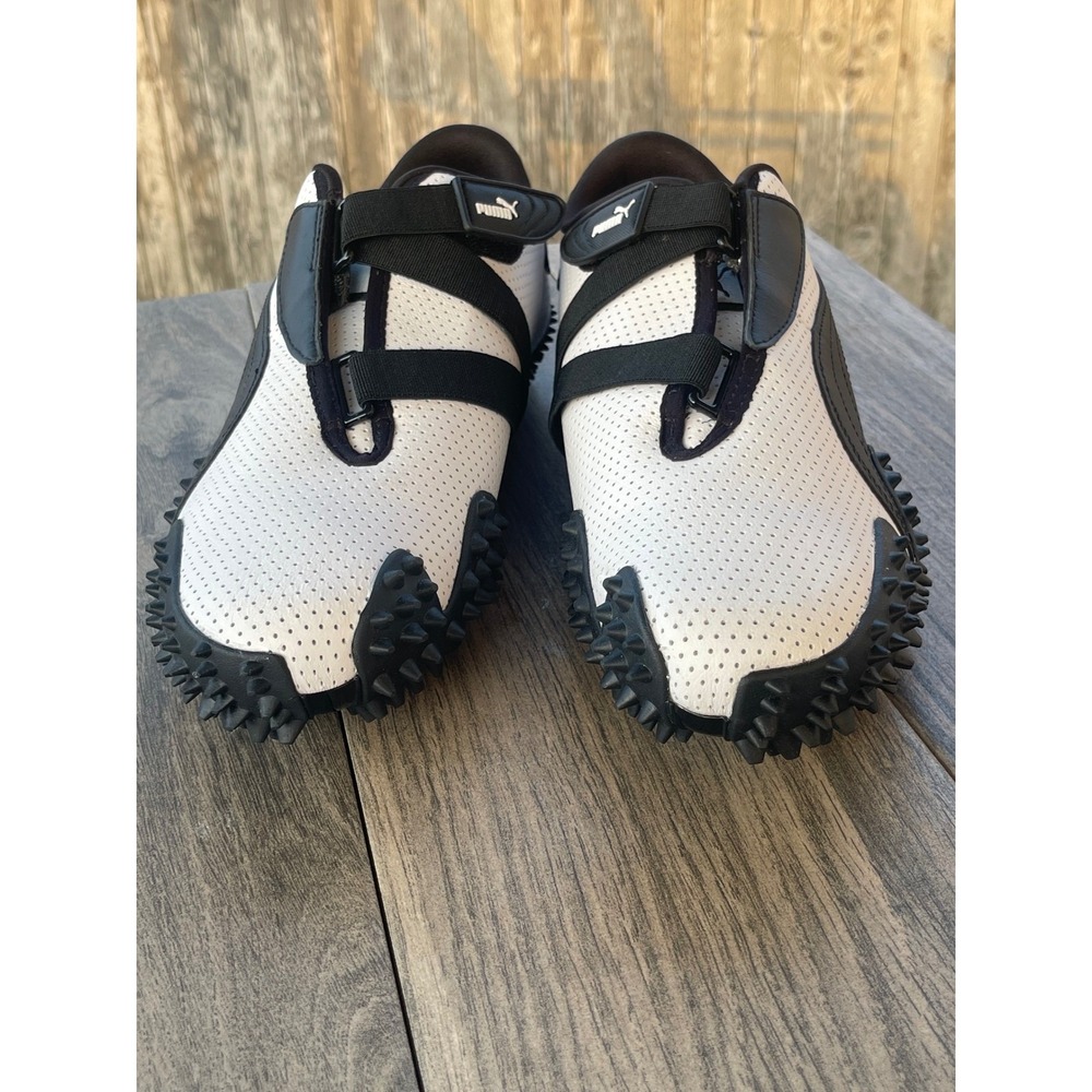 Puma Mostro Perforated Leather Men 8.5 White Black 397331-01 Low Sneakers NEW - Picture 2 of 15